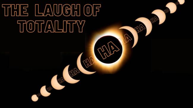 The phases of the moon and the title "The Laugh of Totality"
